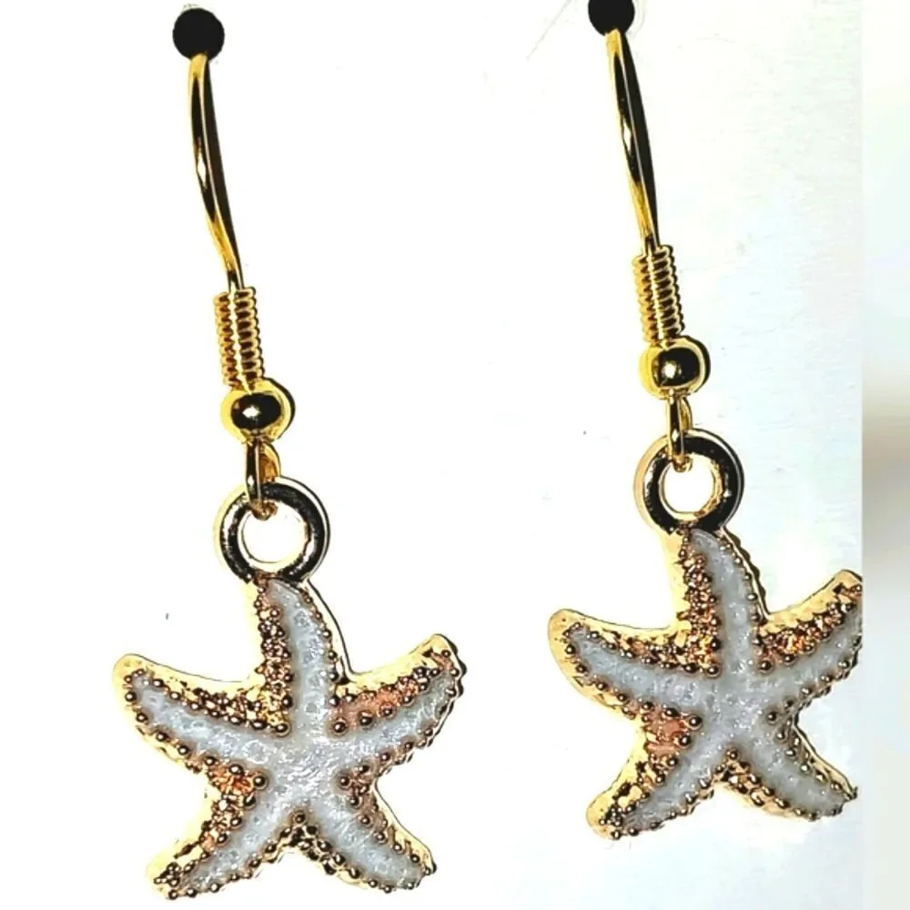 Hand crafted star fish character earrings for women and kids